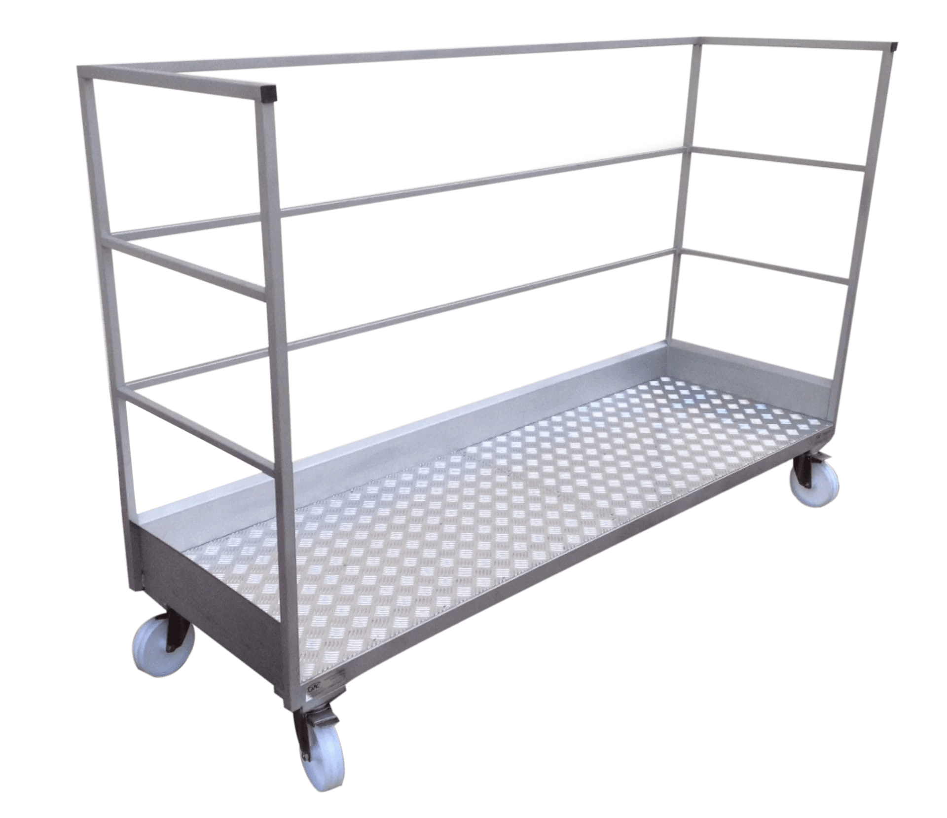 carrelli con sponde in acciaio inox