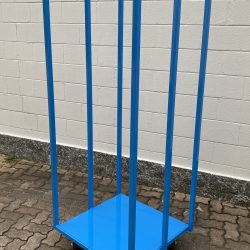 carrello a due sponde con pianale in lamiera