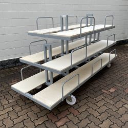wooden shelf trolley